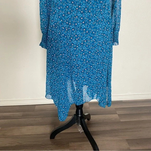 Time and Tru Blue A-line Long Sleeve Dress - Picture 6 of 12